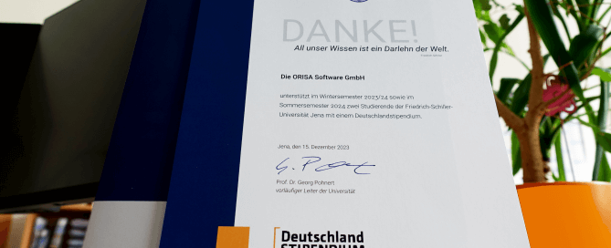 ORISA, Deutschlandstipendium scholarship