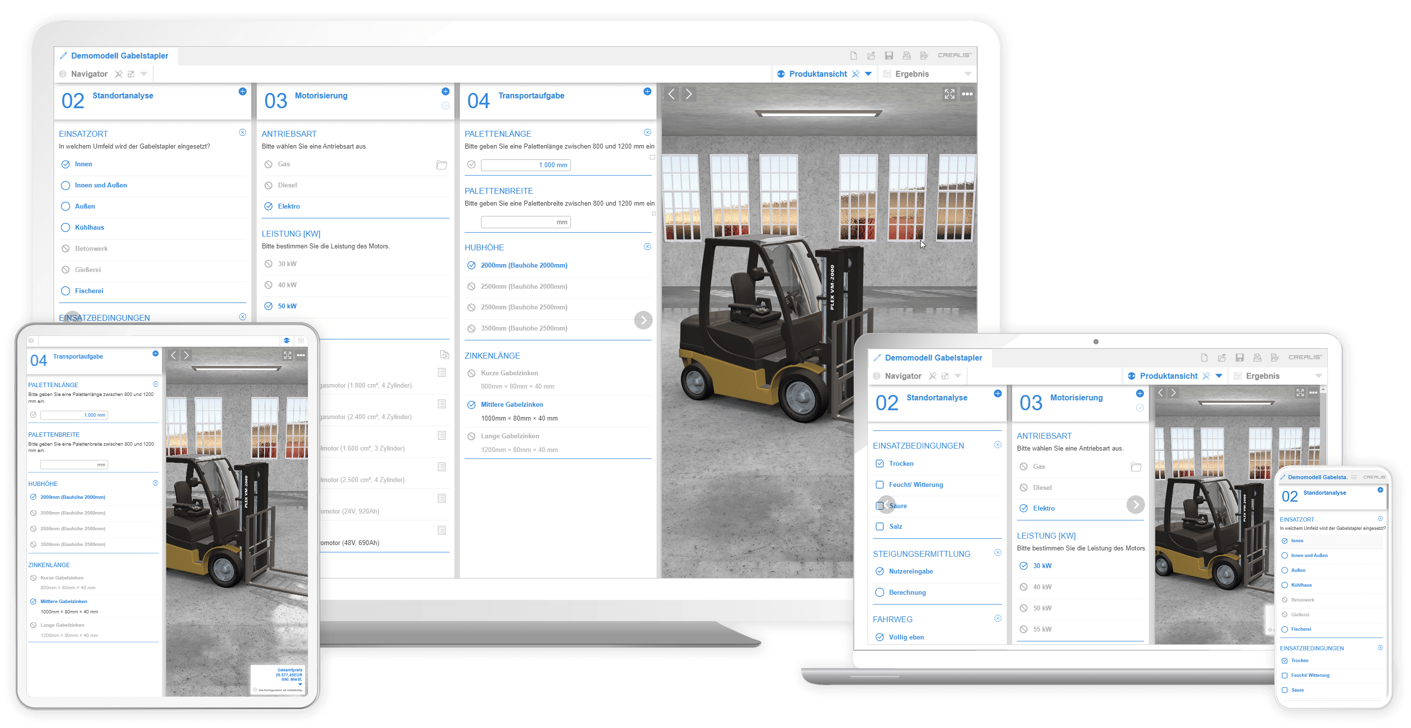 Rwd CREALIS Produktkonfigurator
