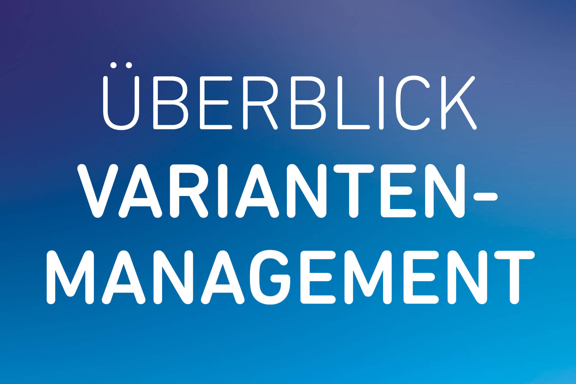 Überblick Variantenmanagement