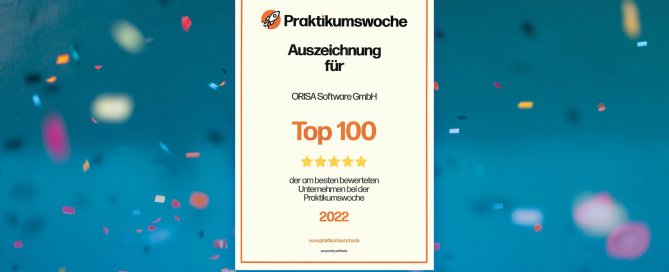 Auszeichnung Praktikumswoche 2022