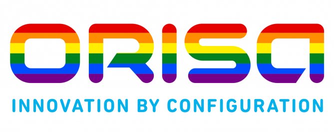 regenbogenfarbenes ORISA Logo