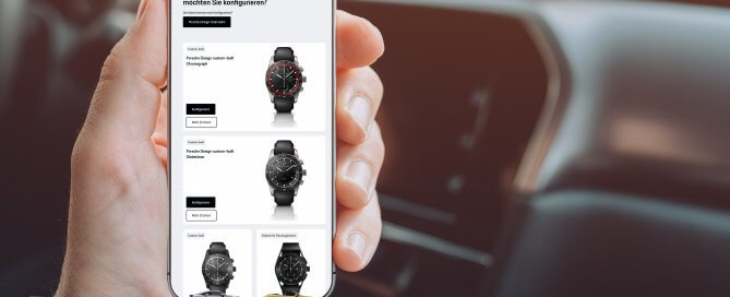Die neue innovative Modellseite von Porsche Design